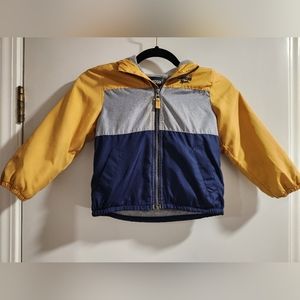 OshKosh 4T Jacket Yellow, Blue, And Gray.